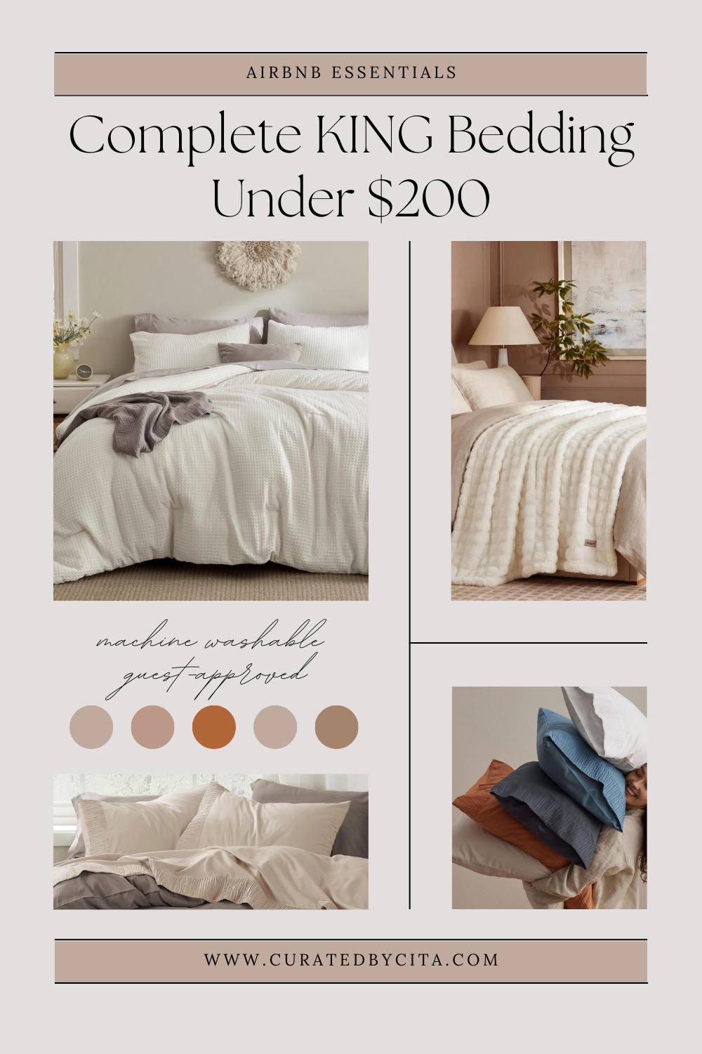 Complete King Bedding Under $200 (Guest-Approved & STR-Tested)